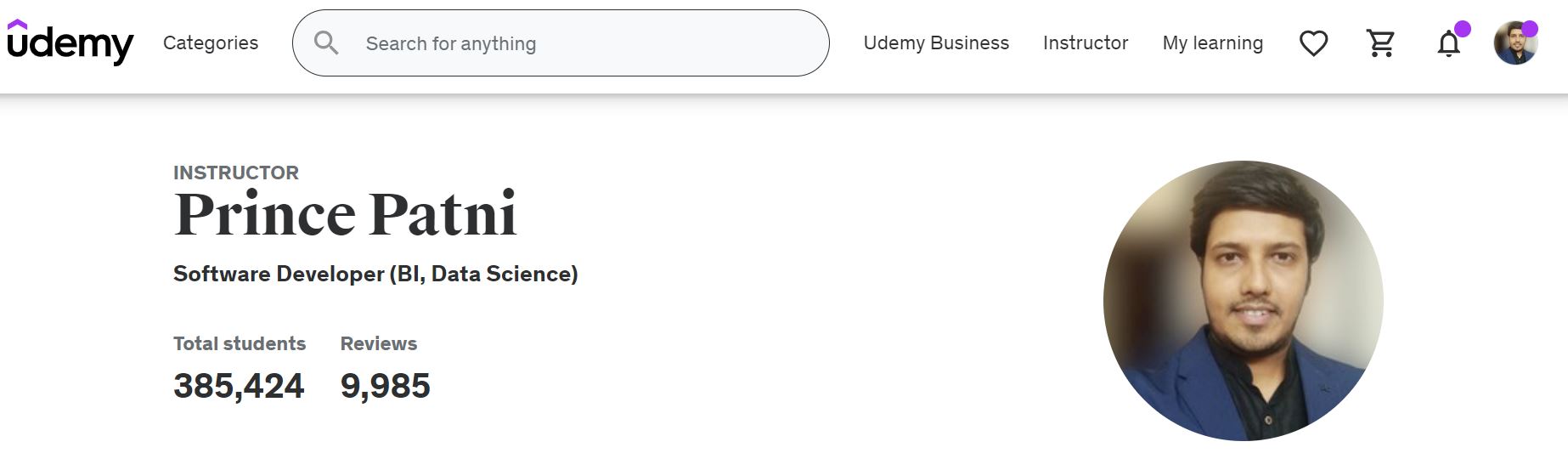 www.theupskillschool.com udemy header